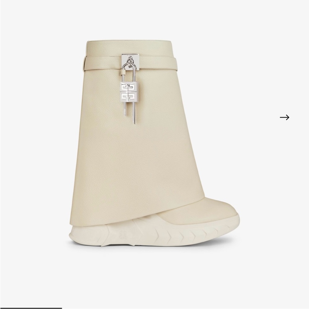 Givenchy Shark Lock Biker ankle boots in grained leather